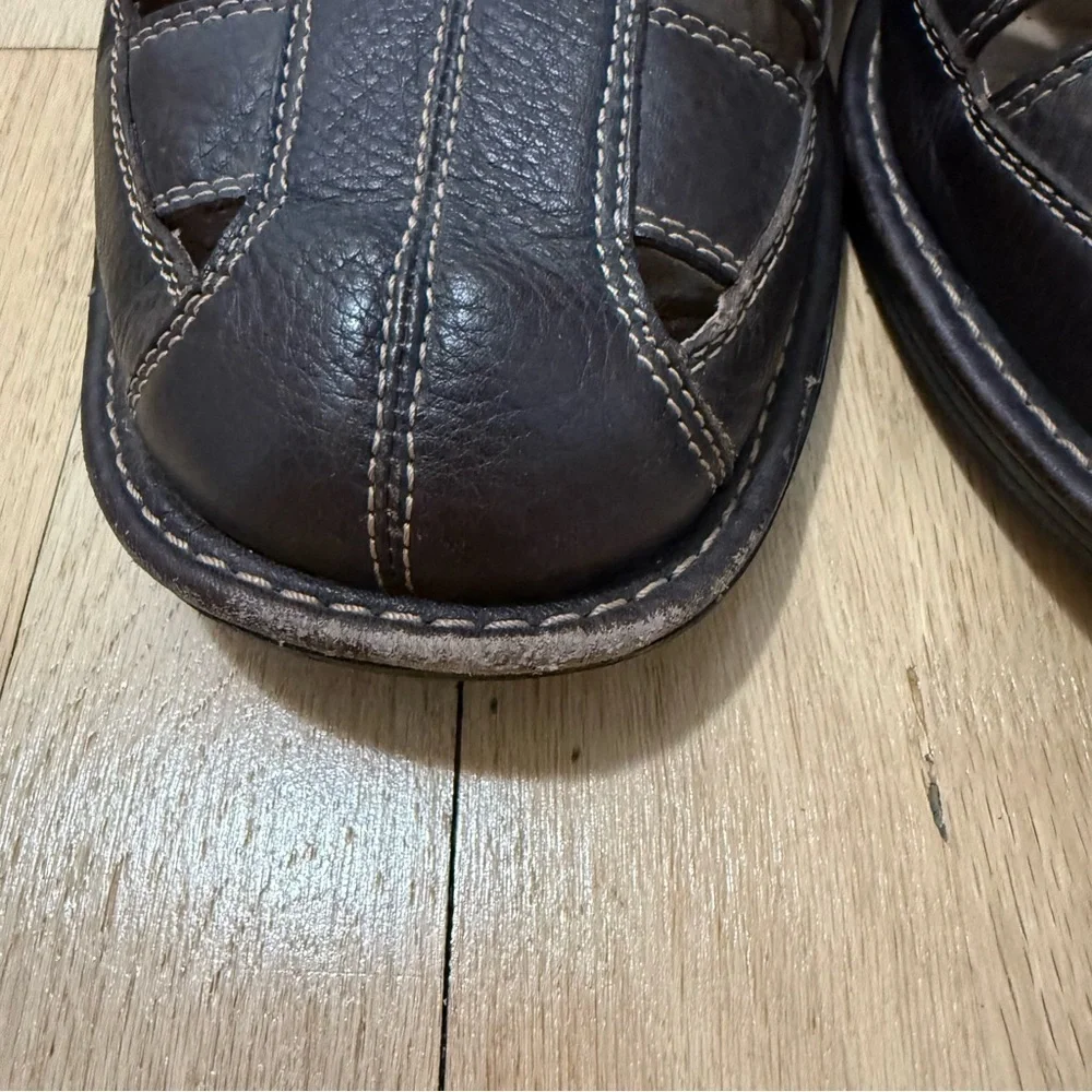 Propet Men's Brown Leather Sandals Size 8